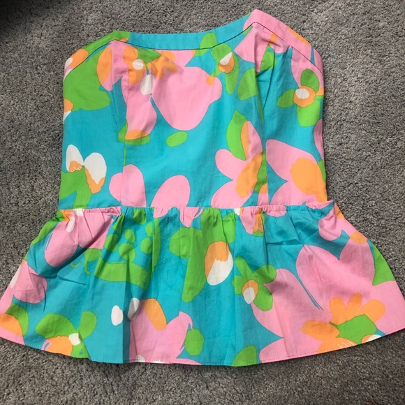 Lilly Pulitzer Tops - Lilly Pulitzer Bustier Strapless Peplum Top